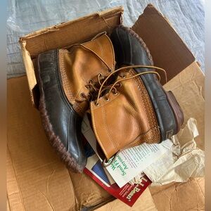 Vintage 1987 Original LL Bean Duck Boots, Rain Boots, Snow Boots, Preppy Shoe